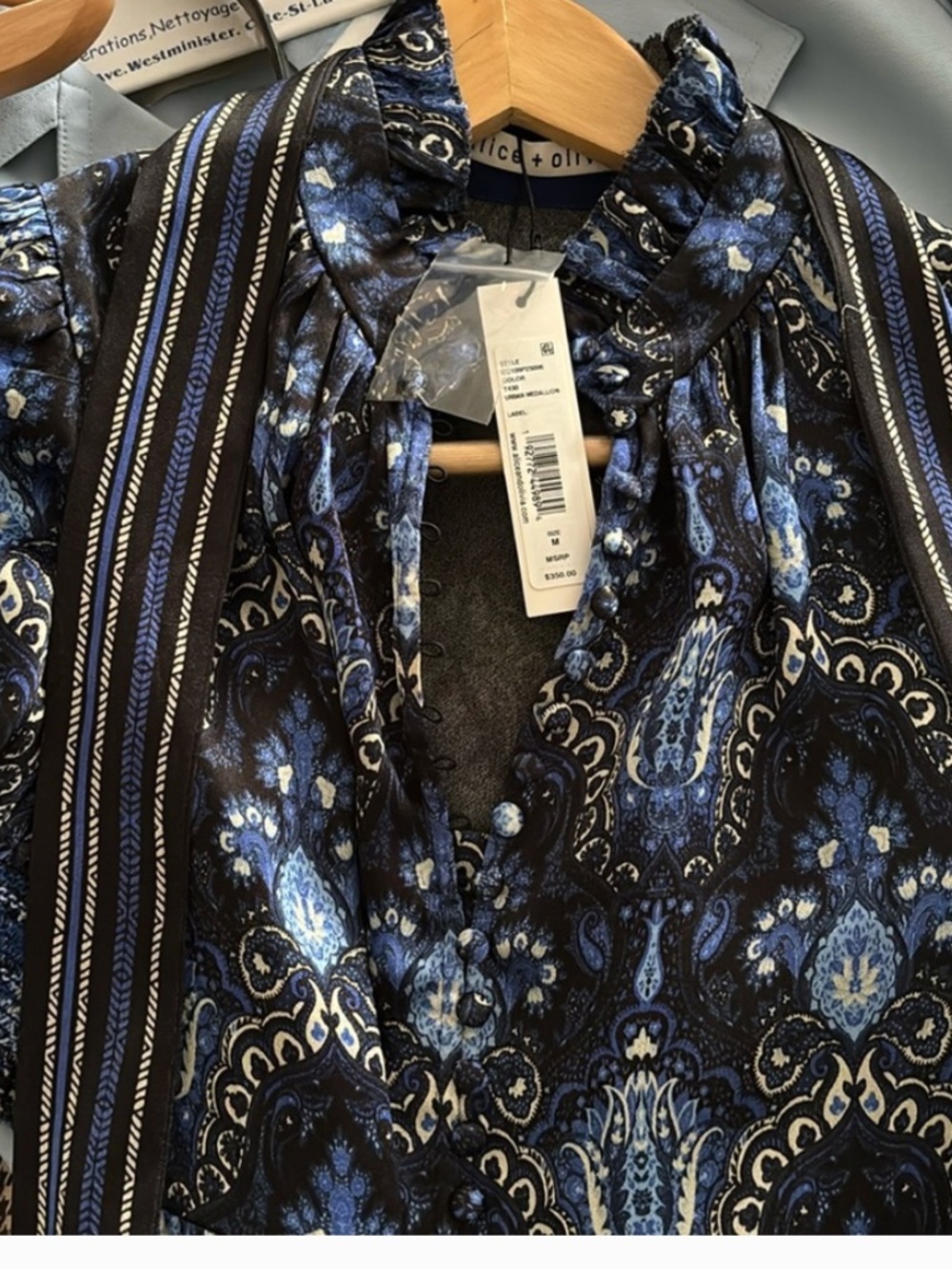 Alice + Olivia Tie Neck Blouse